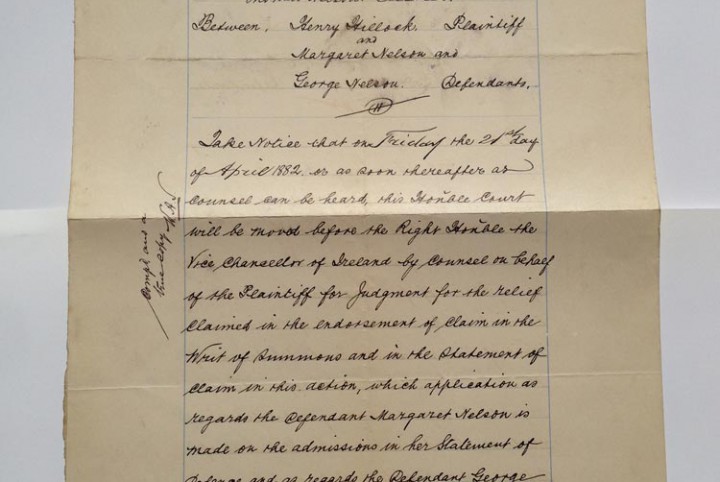 QV Judicature Ireland - Nelson 1881